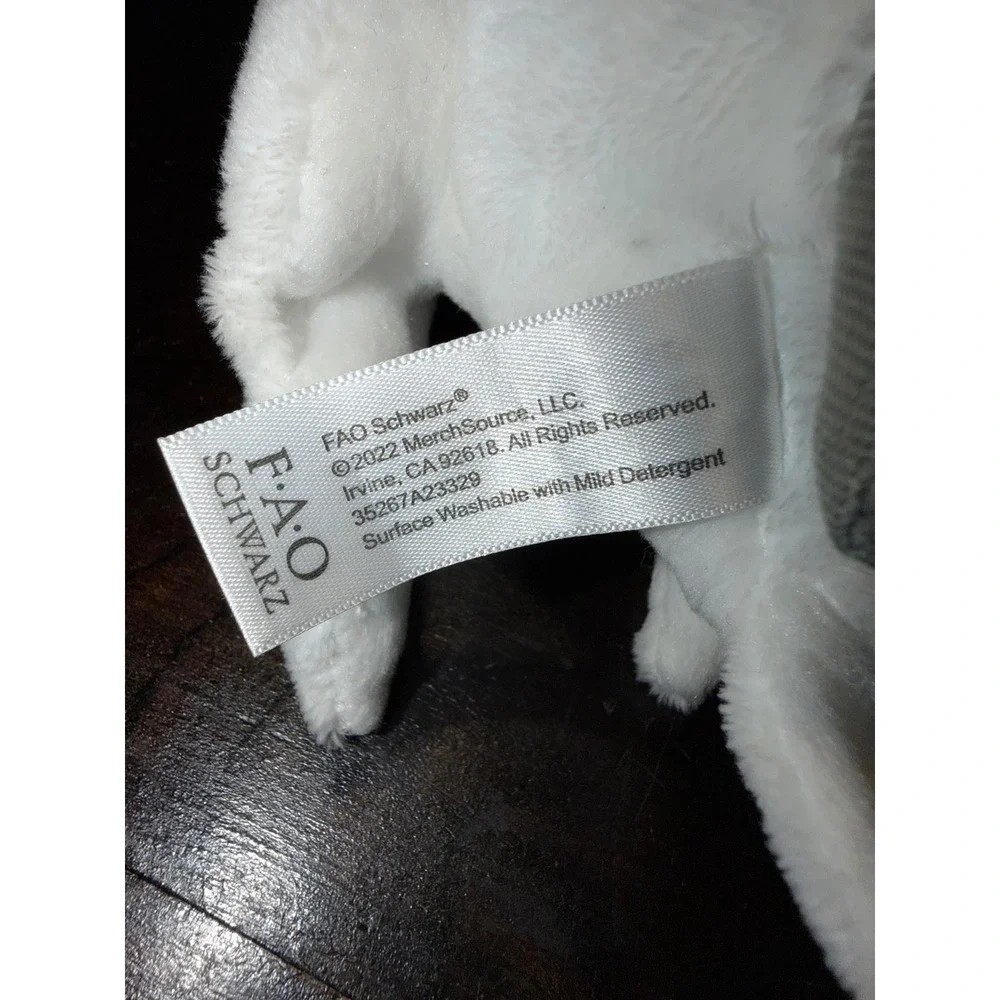 FAO Schwarz Cockatoo Plush Stuffed Animal Bird White Yellow Crest 10